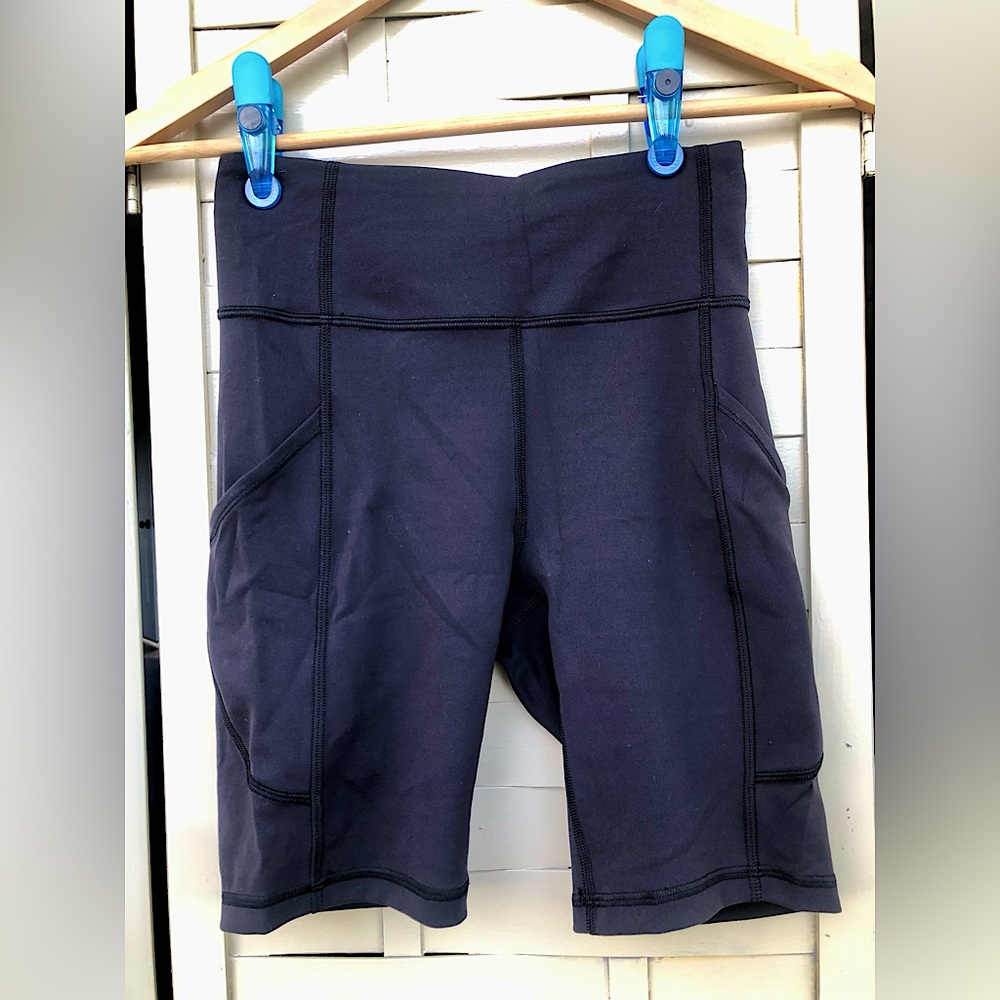 Lululemon Fast and Free High-Rise Black Biker Short